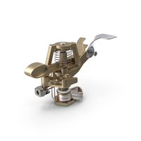 Brass Impact Sprinkler Head PNG & PSD Images