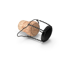 Champagne Bottle Cork Lying Dark Wire PNG & PSD Images