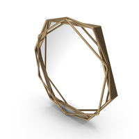 Dekalb Iron Hexagonal Wall Accent Mirror PNG & PSD Images