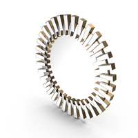 Deniece Sunburst Round Wall Mirror PNG & PSD Images