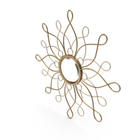 Esther Flower Accent Wall Mirror PNG & PSD Images