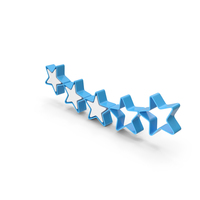 Blue 3 Star Rating Symbol PNG & PSD Images
