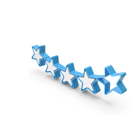 Blue 4 Star Rating Symbol PNG & PSD Images