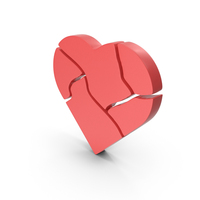 Broken Heart Multi Pieces Symbol PNG & PSD Images