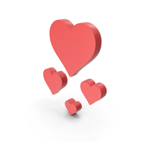 Red Hearts Symbol PNG & PSD Images