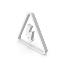 White Triangular Power Symbol PNG & PSD Images