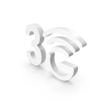 White 3G Network Signal Symbol PNG & PSD Images