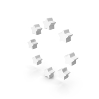 Circular Multi Stars White PNG & PSD Images