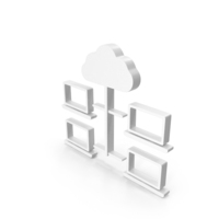 Cloud Network Web Computers White PNG & PSD Images
