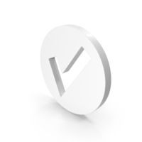 Correct Tick Mark Coin White PNG & PSD Images