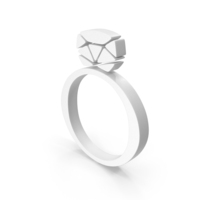 Dimond Ring Logo White PNG & PSD Images