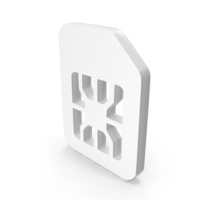 White Sim Card Symbol PNG & PSD Images
