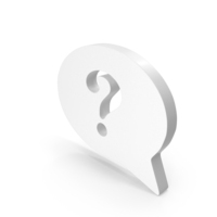 Speech Bubble Question Mark White PNG & PSD Images