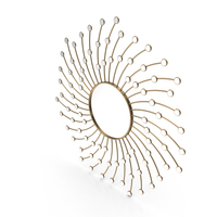 Michaella Metal Swirl Accent Wall Mirror PNG & PSD Images