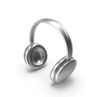 Silver Headphones Icon PNG & PSD Images