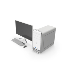 White Modern Desktop PC PNG & PSD Images