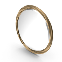 Round Gold Accent Mirror PNG & PSD Images