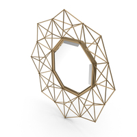 Metal Frame Accent Wall Mirror PNG & PSD Images