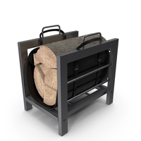 Firewood Log Rack Black PNG & PSD Images
