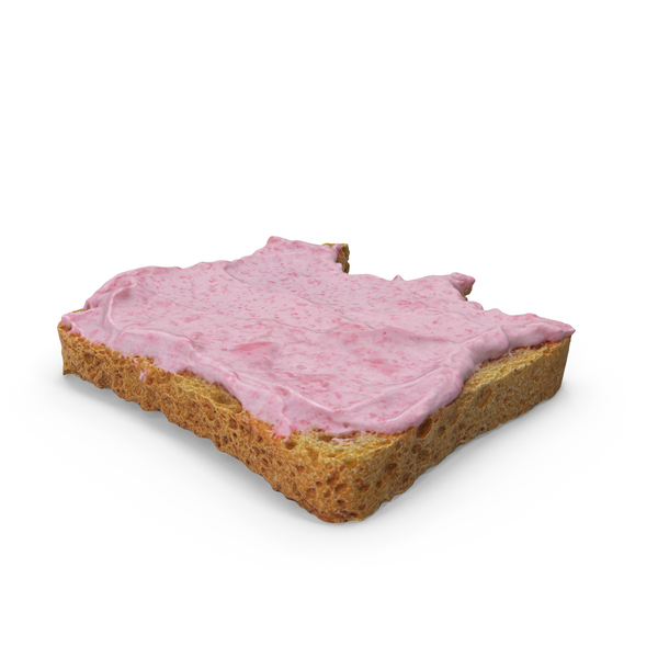 Toast with Roe Spread 02 Bitten PNG & PSD Images