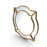 Gold Resin Wall Mirror PNG & PSD Images