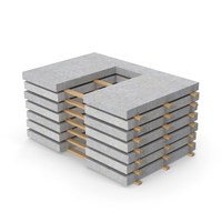 Stacked Concrete Wall Panels PNG & PSD Images