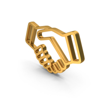 Handshake Icon Gold PNG & PSD Images