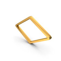 Out Line Rhombus Icon Gold PNG & PSD Images