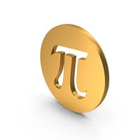 Gold Pi Number Symbol PNG & PSD Images