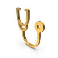 Stethoscope Health And Medical Icon Gold PNG & PSD Images