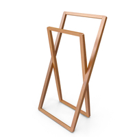 Freestanding Folding Wood Towel Rail PNG & PSD Images