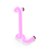 Glowing Neon Tube Light Digit 1 PNG & PSD Images