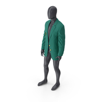 Golf Masters Green Jacket on Mannequin PNG & PSD Images