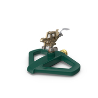 Impact Lawn Sprinkler with Metal Base PNG & PSD Images