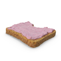 Toast with Roe Spread 03 Bitten PNG & PSD Images