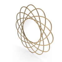 Gold Metal Wall Mirror PNG & PSD Images