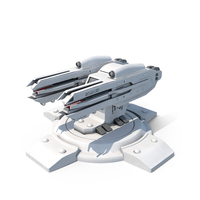 White Laser Turret PNG & PSD Images