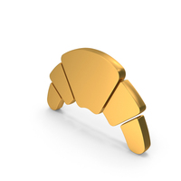 Croissant Bakery Icon Gold PNG & PSD Images