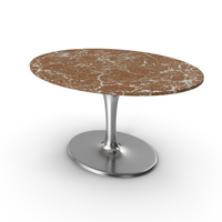 Table Oval Brown Marble PNG & PSD Images