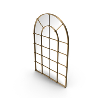 Metal Arch Window Wall Mirror PNG & PSD Images