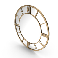 Clock Face Frame Accent Mirror PNG & PSD Images