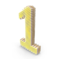 Hexagonal Number 1 PNG & PSD Images