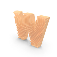 Wavy Shape Letter W PNG & PSD Images