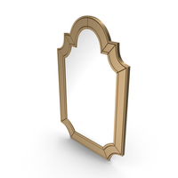 Arch Crowned Top Champagne Wall Mirror PNG & PSD Images
