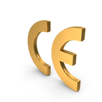 Certificate Mark European Symbol Gold PNG & PSD Images