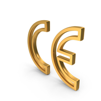 Out Line Certificate Mark European Symbol Gold PNG & PSD Images