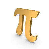 Pi Number Symbol Gold PNG & PSD Images
