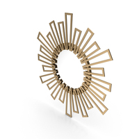Hassett Geometric Sunburst Accent Mirror PNG & PSD Images