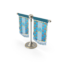 Olympique Marseille FC Desk Flag PNG & PSD Images
