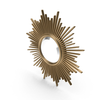 Josephson Modern Sunburst Accent Mirror PNG & PSD Images